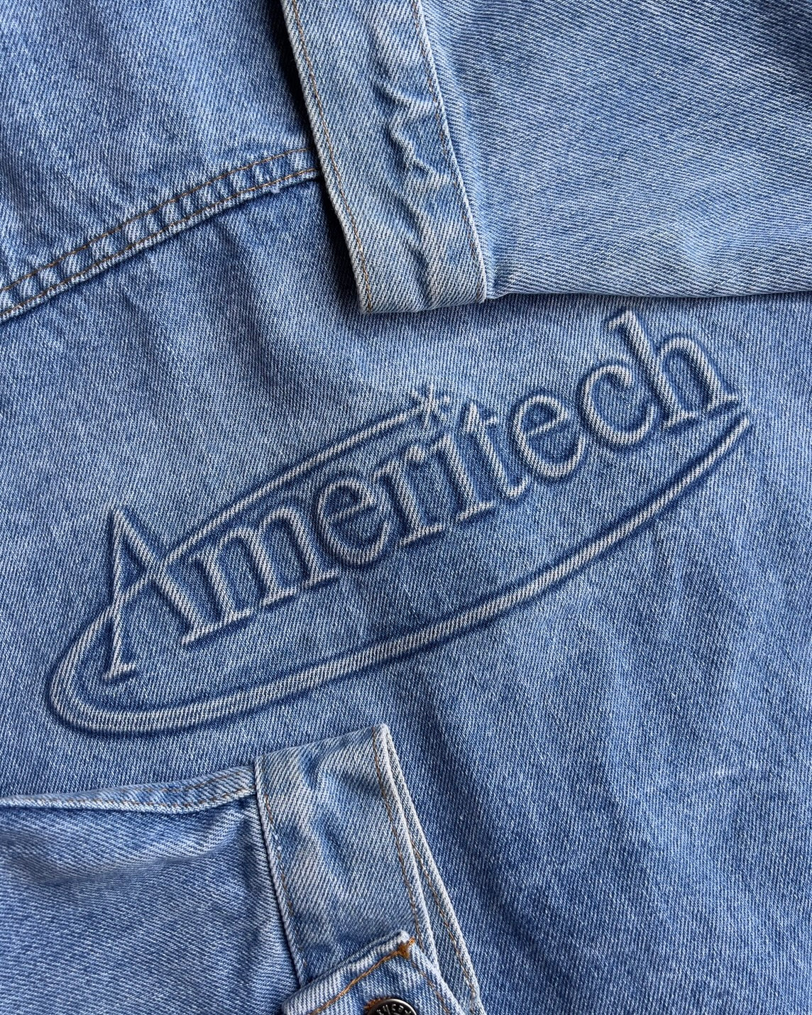 Vintage 1990s Ameritech Promotional Embossed Blue Denim Jacket  - Shop ThreadCount Vintage Co.