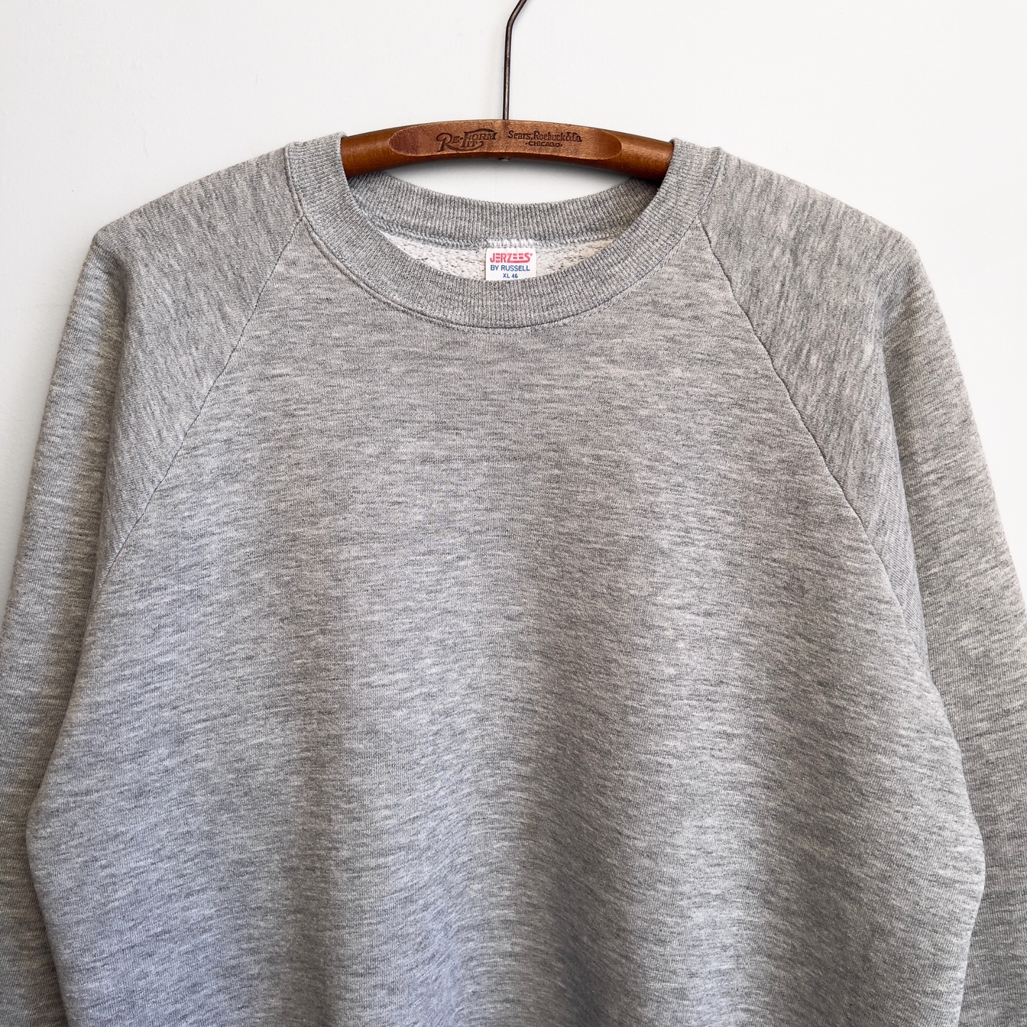 Vintage 1980s Light Grey Blank Raglan Sweatshirt  - Shop ThreadCount Vintage Co.