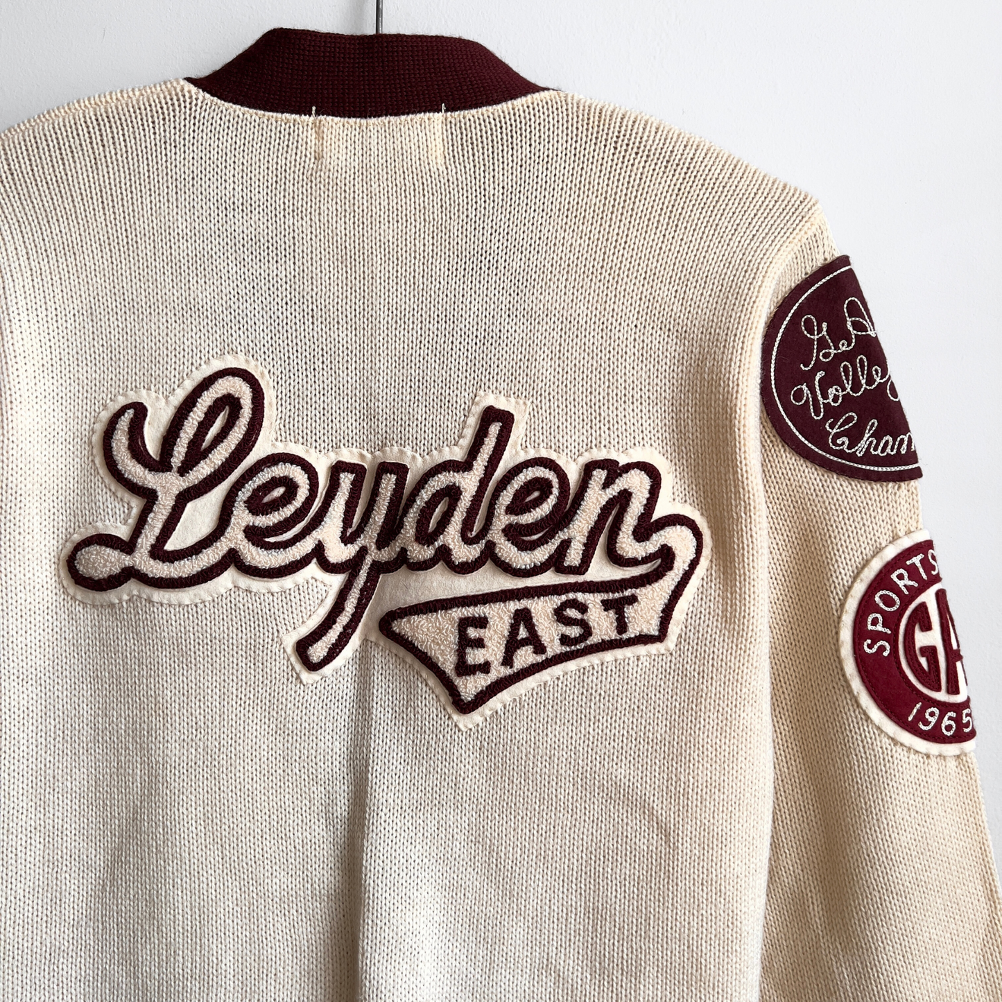 Vintage 1960s Leyden East Chicago Volleyball Letterman Cardigan  - Shop ThreadCount Vintage Co.