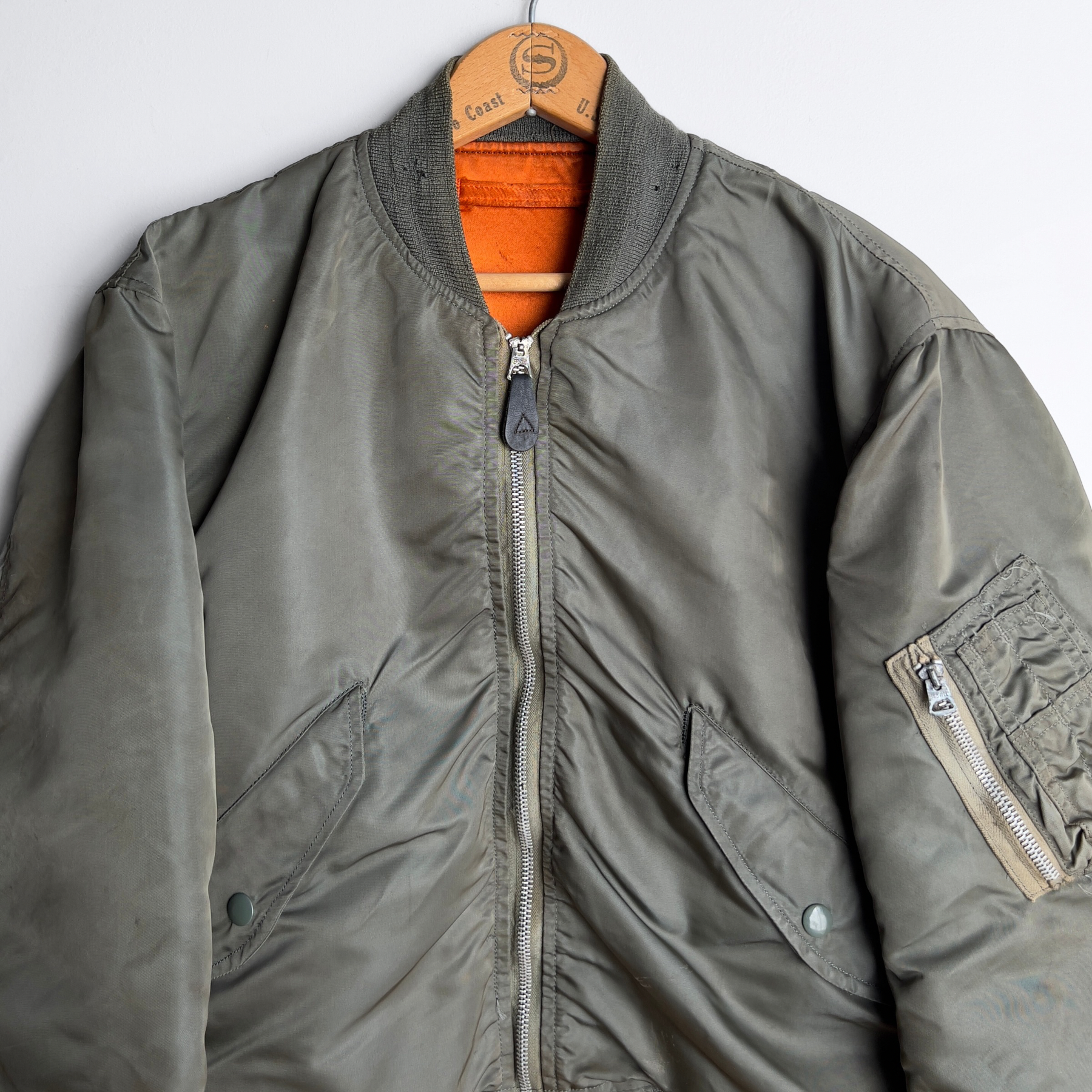 Vintage 1970s U.S. Air Force MA-1 Reversible Flight Jacket  - Shop ThreadCount Vintage Co.