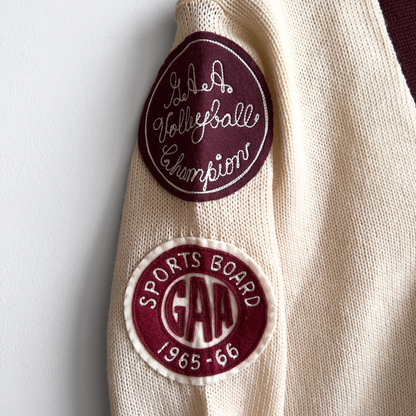 1960s Leyden East Chicago Volleyball Letterman Cardigan  - Shop ThreadCount Vintage Co.