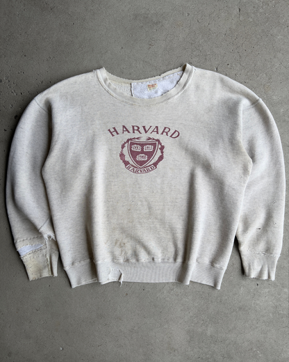 1960s Harvard University Veritas Repaired Cotton Sweatshirt  - Shop ThreadCount Vintage Co.