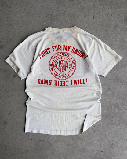1970s Fight For My Union United Steelworkers Protest Tee  - Shop ThreadCount Vintage Co.