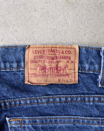 1980s Levi’s 505 Straight Fit Denim Jeans  - Shop THREADCOUNT Vintage Co.