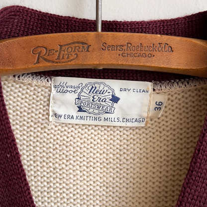 1960s Leyden East Chicago Volleyball Letterman Cardigan  - Shop ThreadCount Vintage Co.