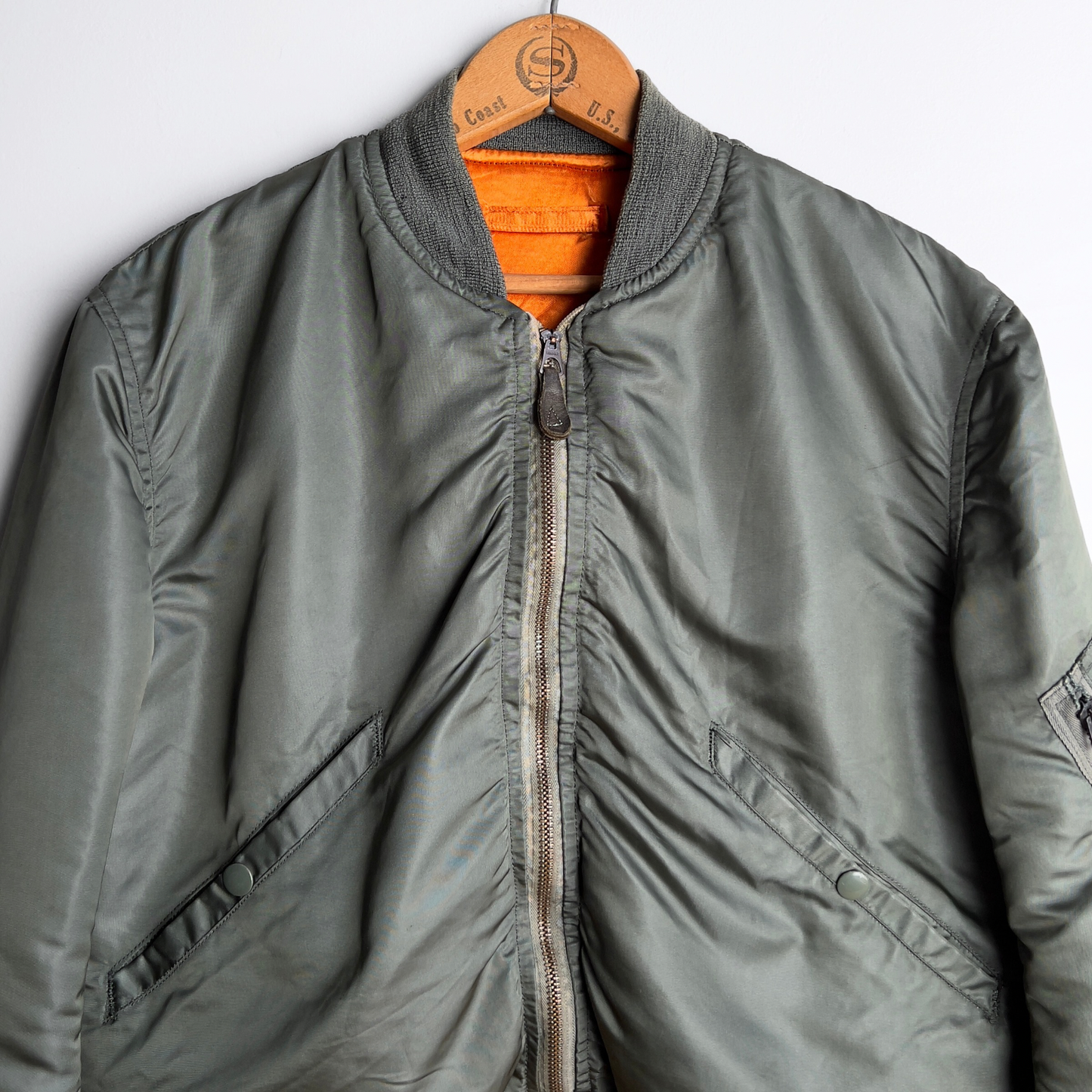 Vintage 1960s U.S. Air Force MA-1 Reversible Flight Jacket  - Shop ThreadCount Vintage Co.