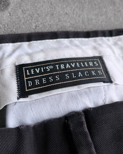 Vintage 1990s Faded Black Travelers Dress Slack Pants  - Shop ThreadCount Vintage Co.