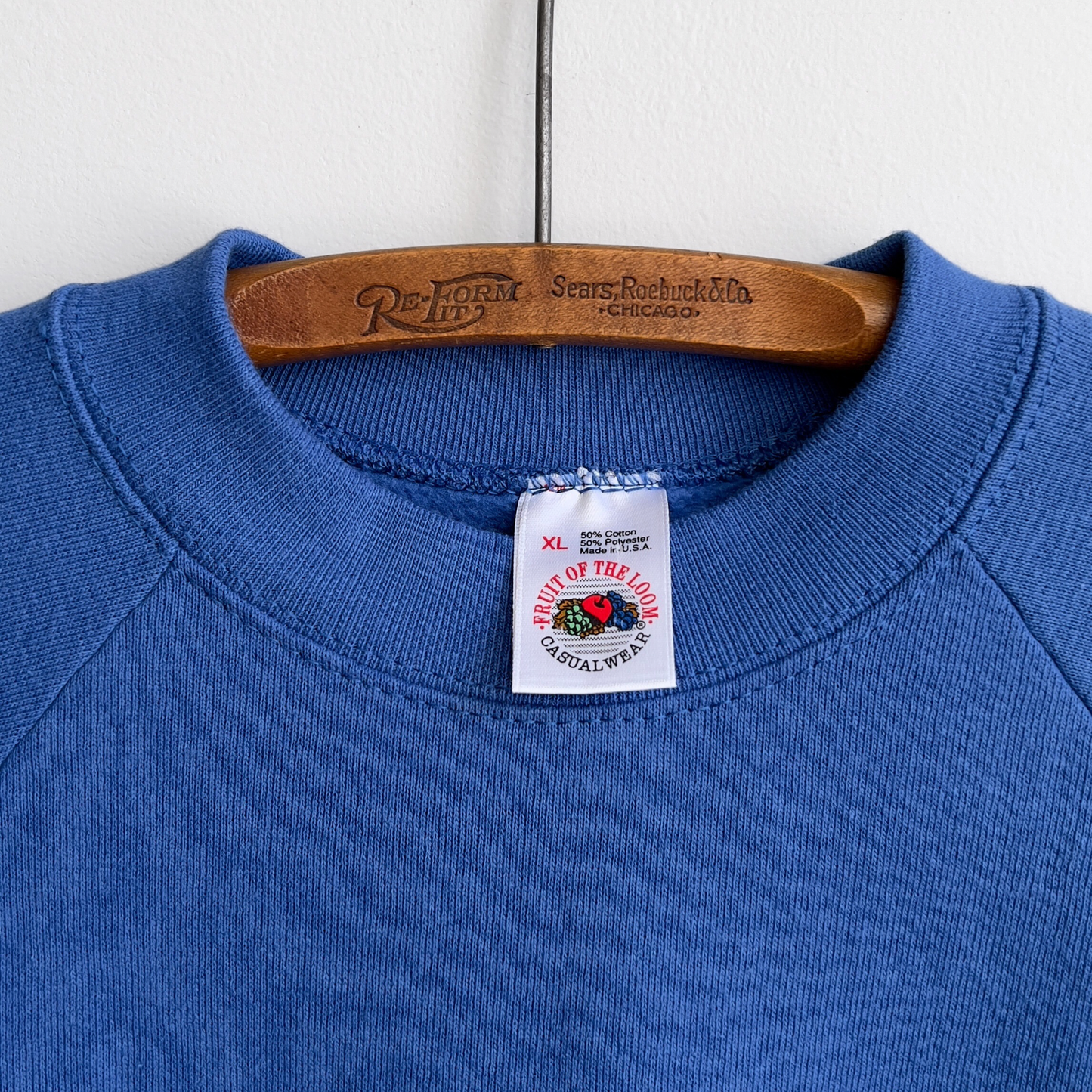 Vintage 1990s Royal Blue Blank Crewneck Sweatshirt  - Shop ThreadCount Vintage Co.