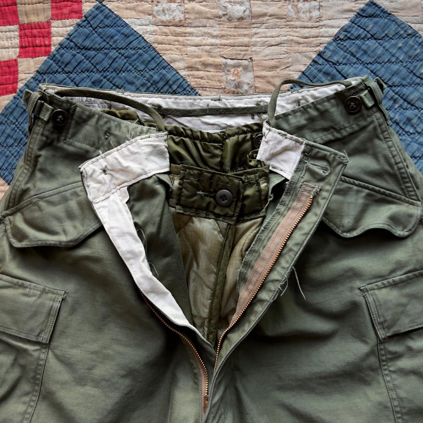 Vintage 1950s M-1951 U.S. Army Green Combat Cargo Paratrooper Pants  - Shop ThreadCount Vintage Co.