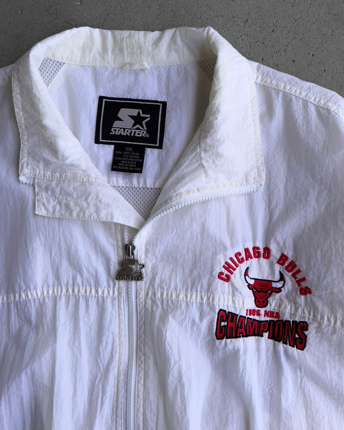 Vintage 1996 Chicago Bulls NBA World Champions Windbreaker Jacket  - Shop ThreadCount Vintage Co.