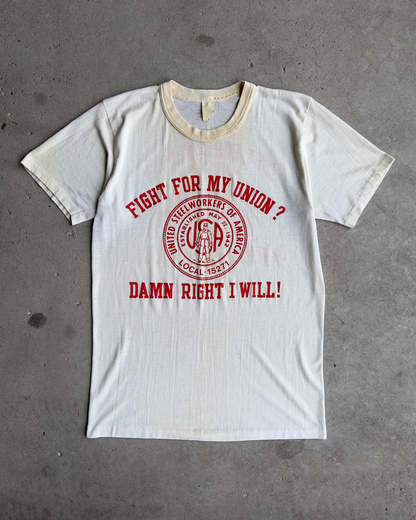 1970s Fight For My Union United Steelworkers Protest Tee  - Shop ThreadCount Vintage Co.