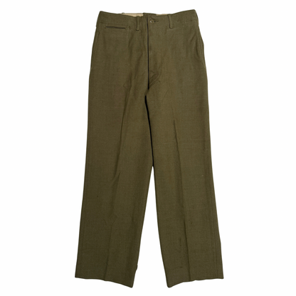 1940s U.S. Army Green Serge Wool Field Pants (31)