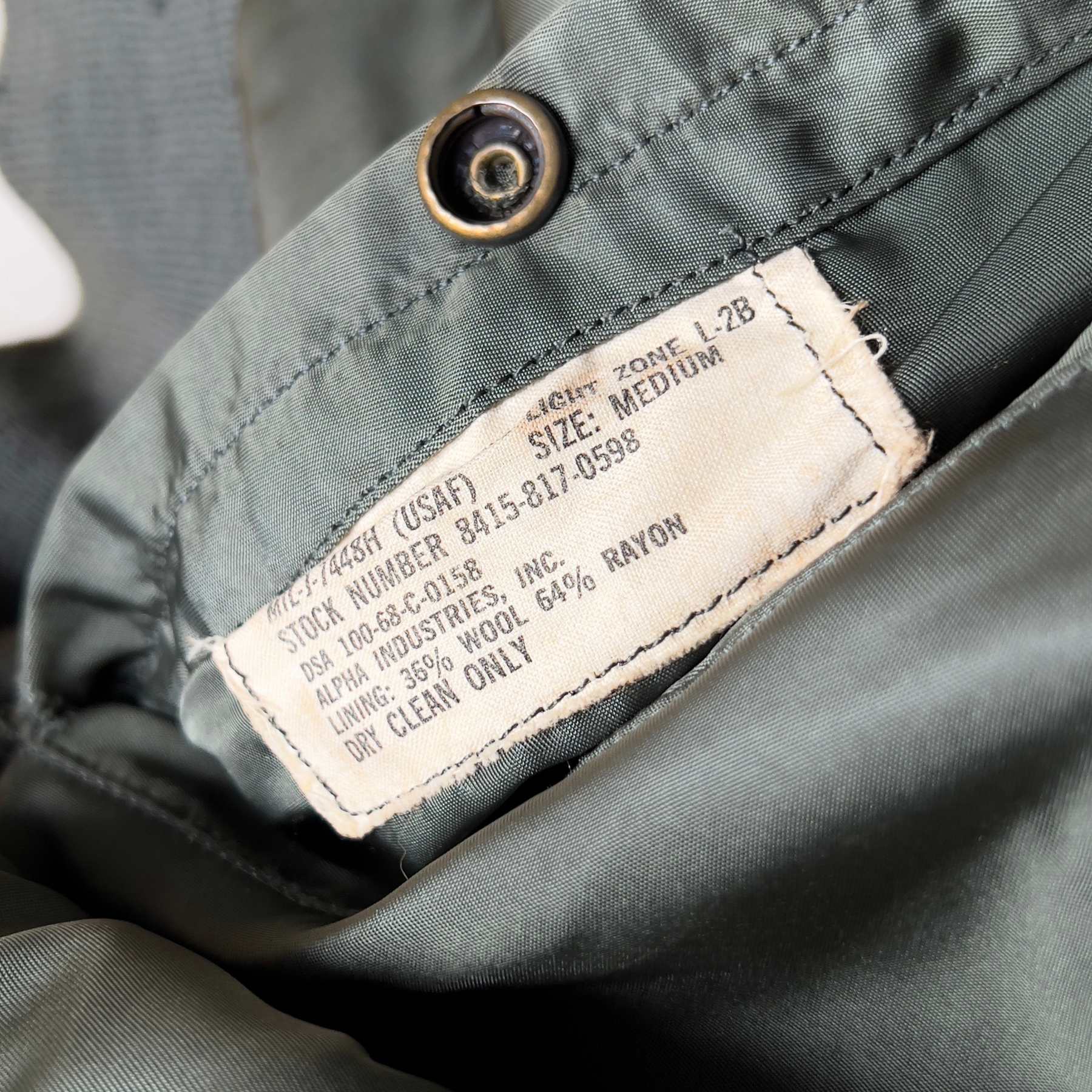 Vintage 1960s U.S. Air Force MA-1 Reversible Flight Jacket  - Shop ThreadCount Vintage Co.