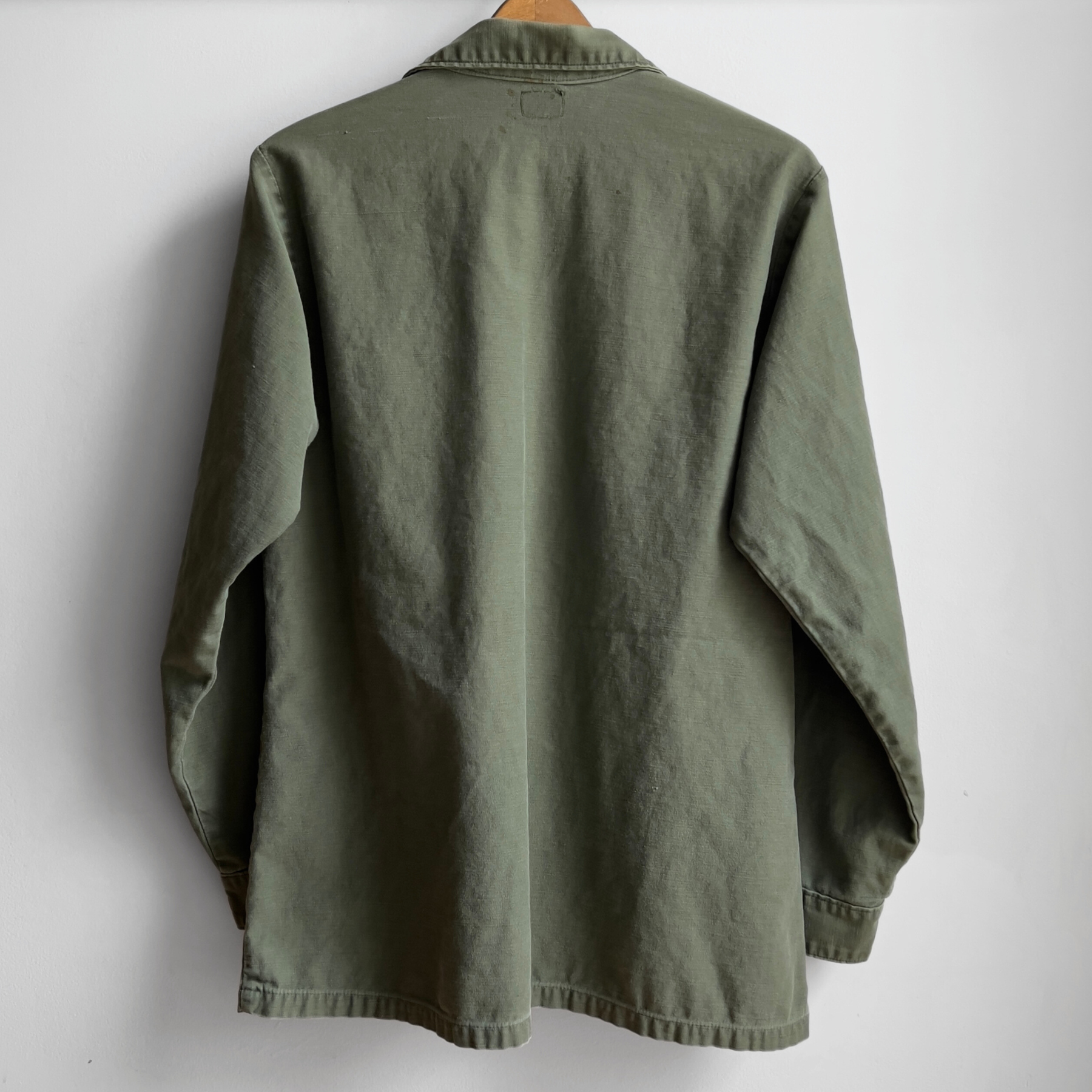 Vintage 1970s USMC OG-107 Sateen Olive Green Fatigue Field Shirt  - Shop ThreadCount Vintage Co.