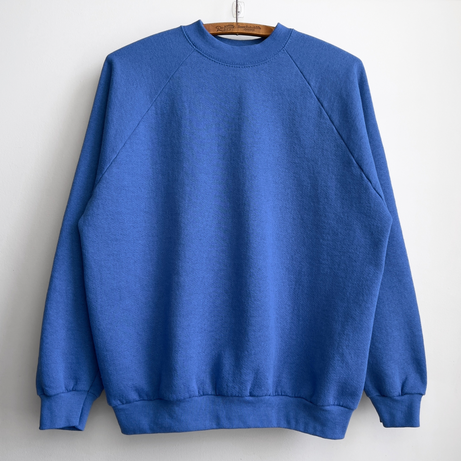 Vintage 1990s Royal Blue Blank Crewneck Sweatshirt  - Shop ThreadCount Vintage Co.