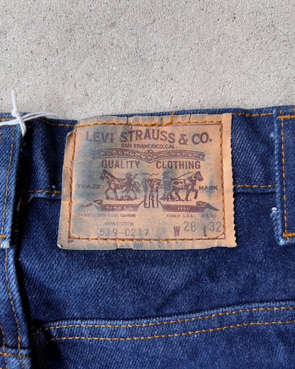 1980s Levi’s 519 No Wash Slim Bootcut Denim Jeans  - Shop THREADCOUNT Vintage Co.