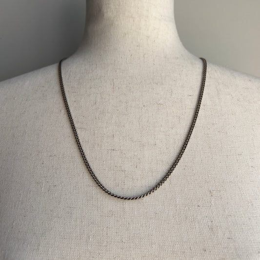 Vintage Sterling Silver 24” Curb Link Chain  - Shop ThreadCount Vintage Co.