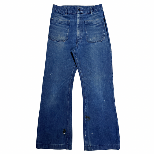 1990s U.S. Navy Type II Utility Blue Denim Jeans (30)