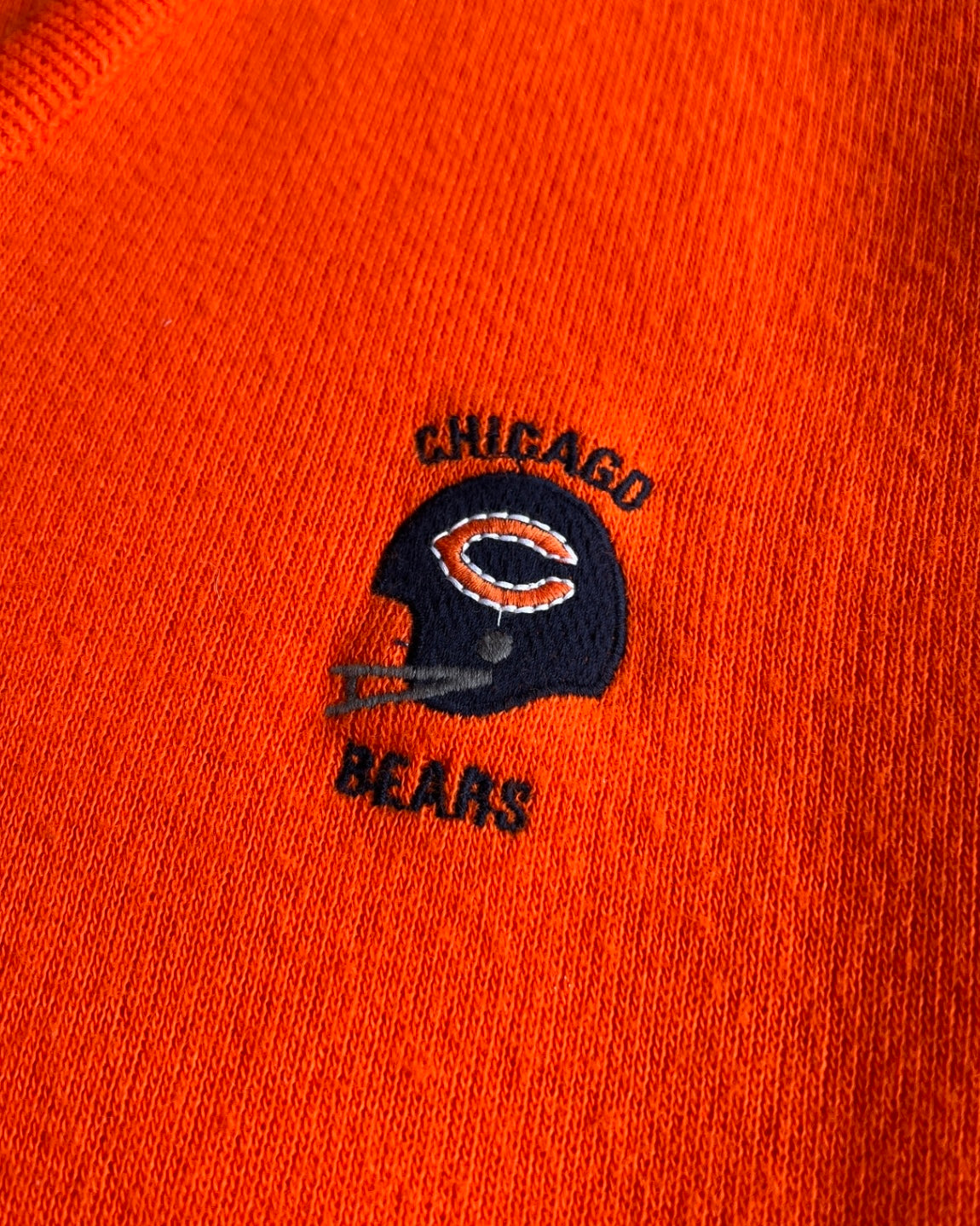 Vintage 1980s Chicago Bears Embroidered Helmet Team Sweater  - Shop ThreadCount Vintage Co.