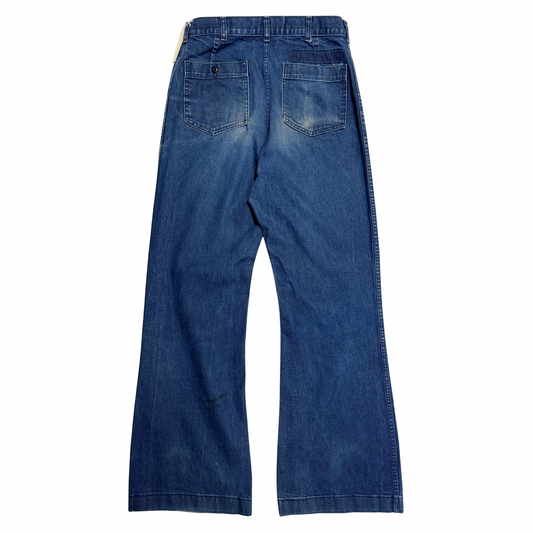 1990s U.S. Navy Type II Utility Blue Denim Jeans (30)