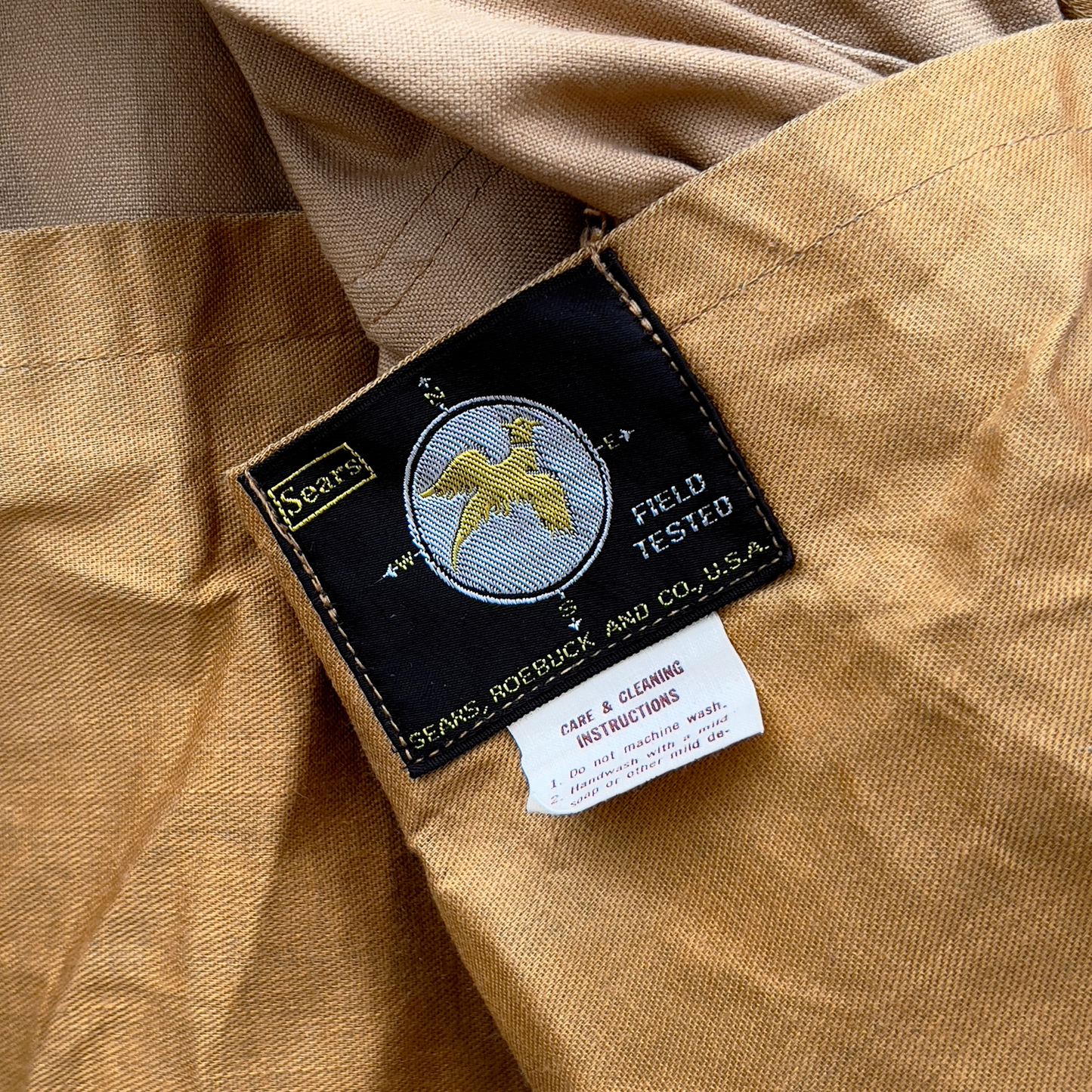 Vintage 1960s Sears Field Tested Tan Canvas Duck Hunting Jacket  - Shop ThreadCount Vintage Co.