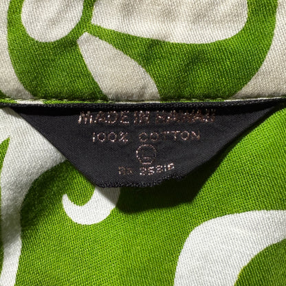 1960s Green & White Floral Button Up Hawaiian Shirt  - Shop ThreadCount Vintage Co.