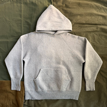 1960s Heather Grey Heavy Cotton Hoodie  - Shop ThreadCount Vintage Co.