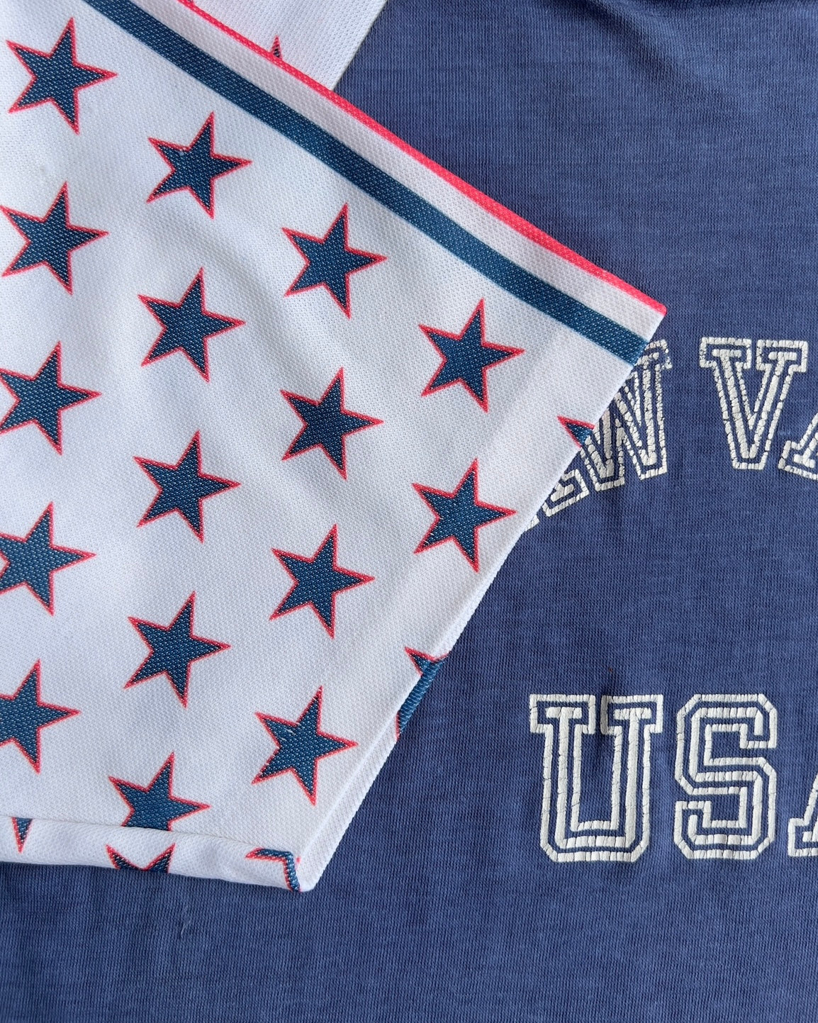 Vintage 1970s Squaw Valley USA Star Spangled Raglan Tee  - Shop ThreadCount Vintage Co.