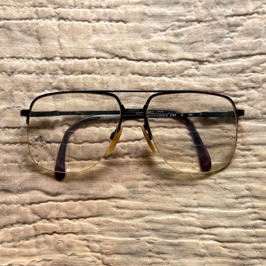 1970s Square Aviator Wire Frame Eyeglasses  - Shop THREADCOUNT Vintage Co.