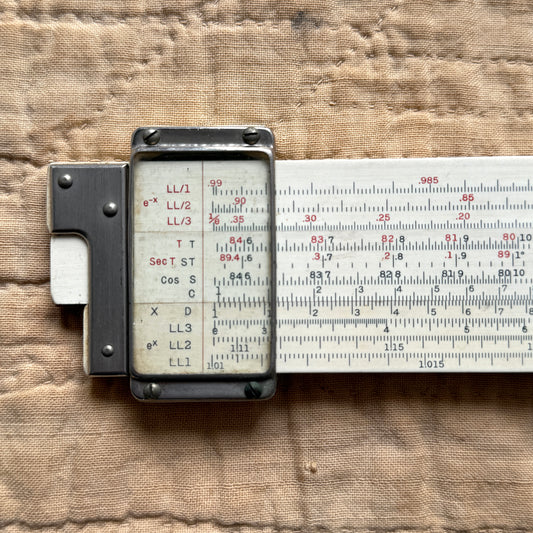 1960s Versalog Bamboo Slide Ruler  - Shop THREADCOUNT Vintage Co.
