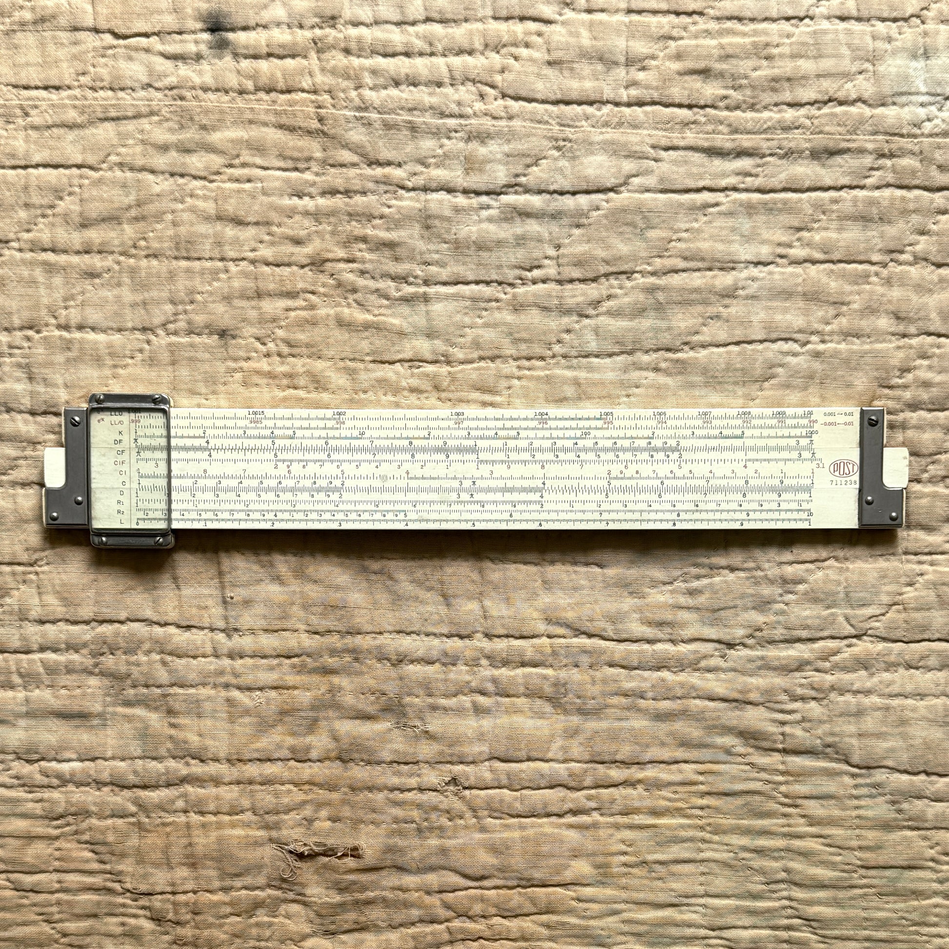 1960s Versalog Bamboo Slide Ruler  - Shop THREADCOUNT Vintage Co.
