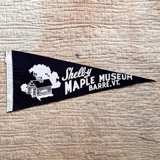1950s Shelby Maple Museum Vermont Pennant  - Shop THREADCOUNT Vintage Co.