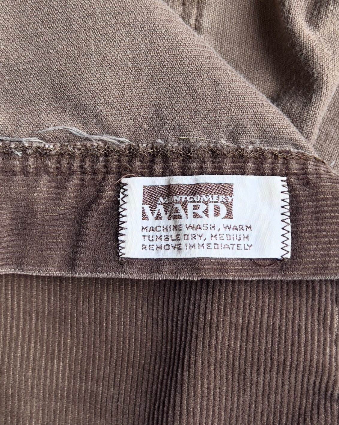 Vintage 1970s Chocolate Brown Faded Corduroy Pants  - Shop ThreadCount Vintage Co.