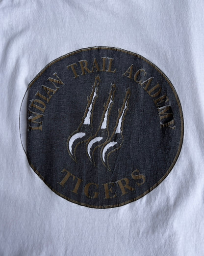 Vintage 1980s Indian Trail Academy Tigers Thrashed Tee  - Shop ThreadCount Vintage Co.