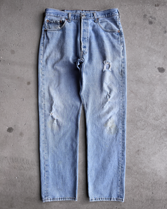 Vintage 1990s Levi's 501 Light Wash Original Fit Jeans  - Shop ThreadCount Vintage Co.