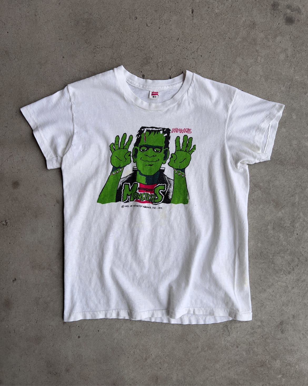 Vintage 1975 Frankenstein Munchy Monsters Cookies Promotional Tee  - Shop ThreadCount Vintage Co.