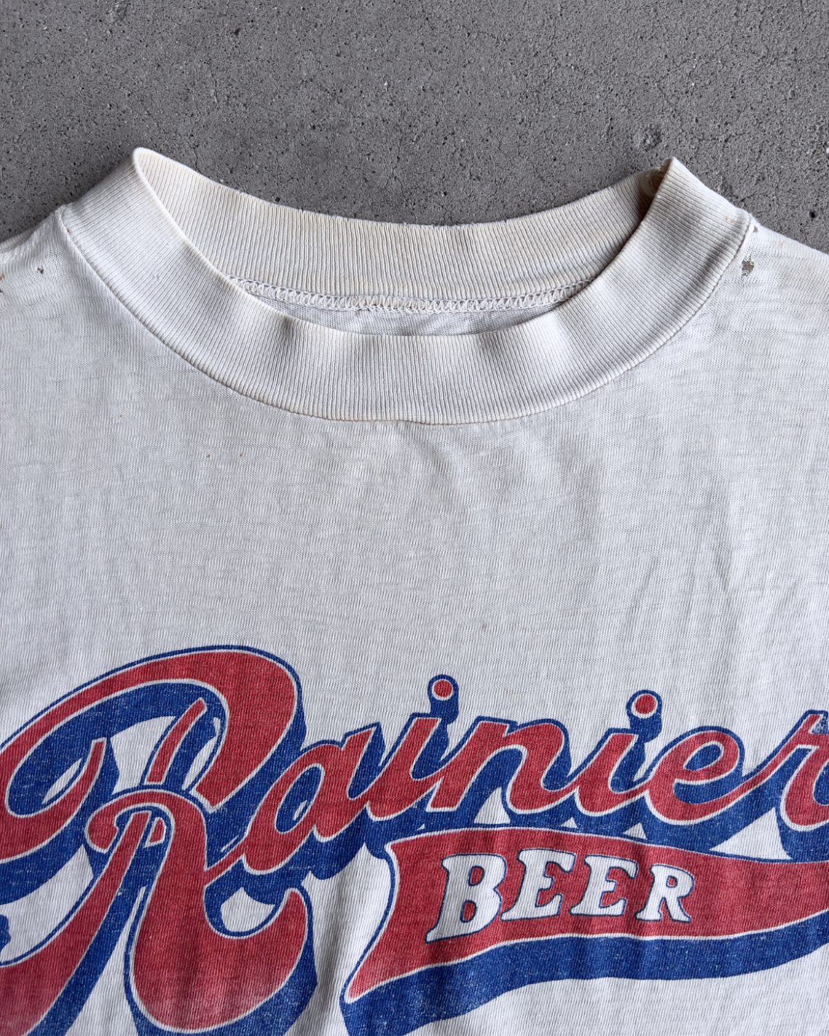 Vintage 1970s Rainier Beer Brewing Company Classic Logo Tee  - Shop ThreadCount Vintage Co.