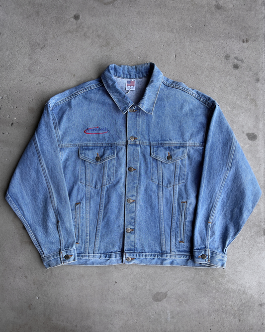 Vintage 1990s Ameritech Promotional Embossed Blue Denim Jacket  - Shop ThreadCount Vintage Co.