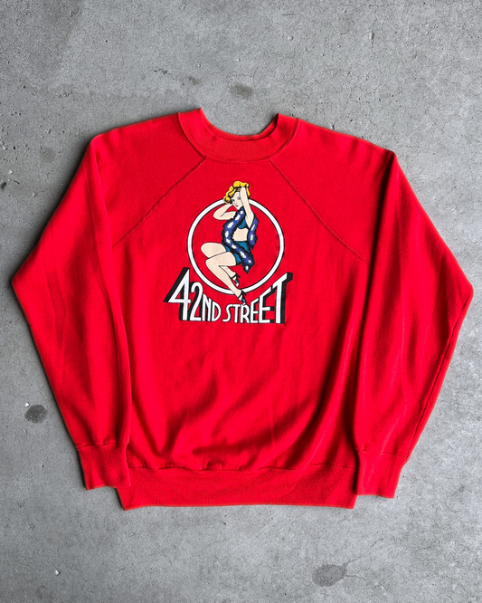 Vintage 1980s 42nd Street Chicago Musical Red Sweatshirt  - Shop ThreadCount Vintage Co.