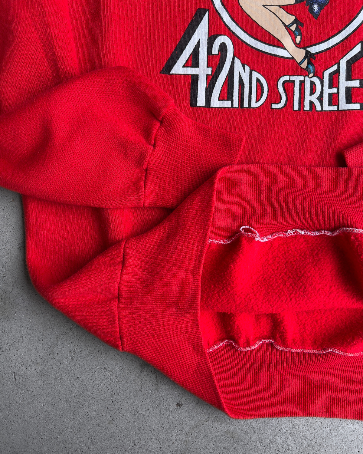 Vintage 1980s 42nd Street Chicago Musical Red Sweatshirt  - Shop ThreadCount Vintage Co.