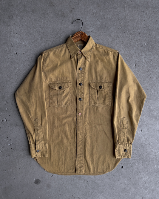 Vintage 1940s Boy Scouts Khaki Uniform Shirt  - Shop ThreadCount Vintage Co.