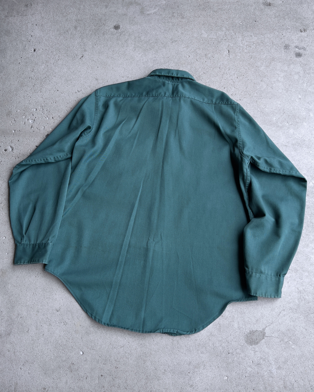 Vintage 1960s Oshkosh Ocean Green Mechanics Shirt  - Shop ThreadCount Vintage Co.