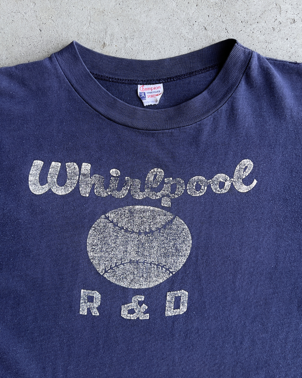 Vintage 1960s Champion Whirlpool R&D Baseball Tee  - Shop ThreadCount Vintage Co.