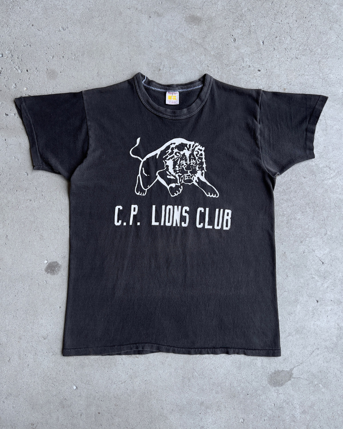 Vintage 1970s Black Crown Point Lions Club Tee  - Shop ThreadCount Vintage Co.