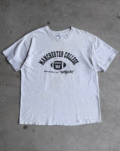 Vintage 1990s Manchester College Football Training Tee  - Shop ThreadCount Vintage Co.