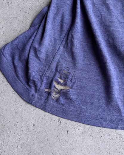 Vintage 1970s Blue & Grey Distressed Jersey Tee  - Shop ThreadCount Vintage Co.