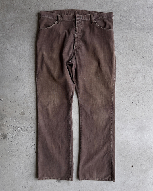 Vintage 1970s Chocolate Brown Faded Corduroy Pants  - Shop ThreadCount Vintage Co.