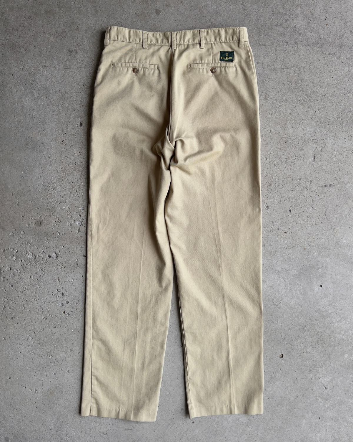 Vintage 1970s Light Khaki Cotton Twill Casual Pants  - Shop ThreadCount Vintage Co.