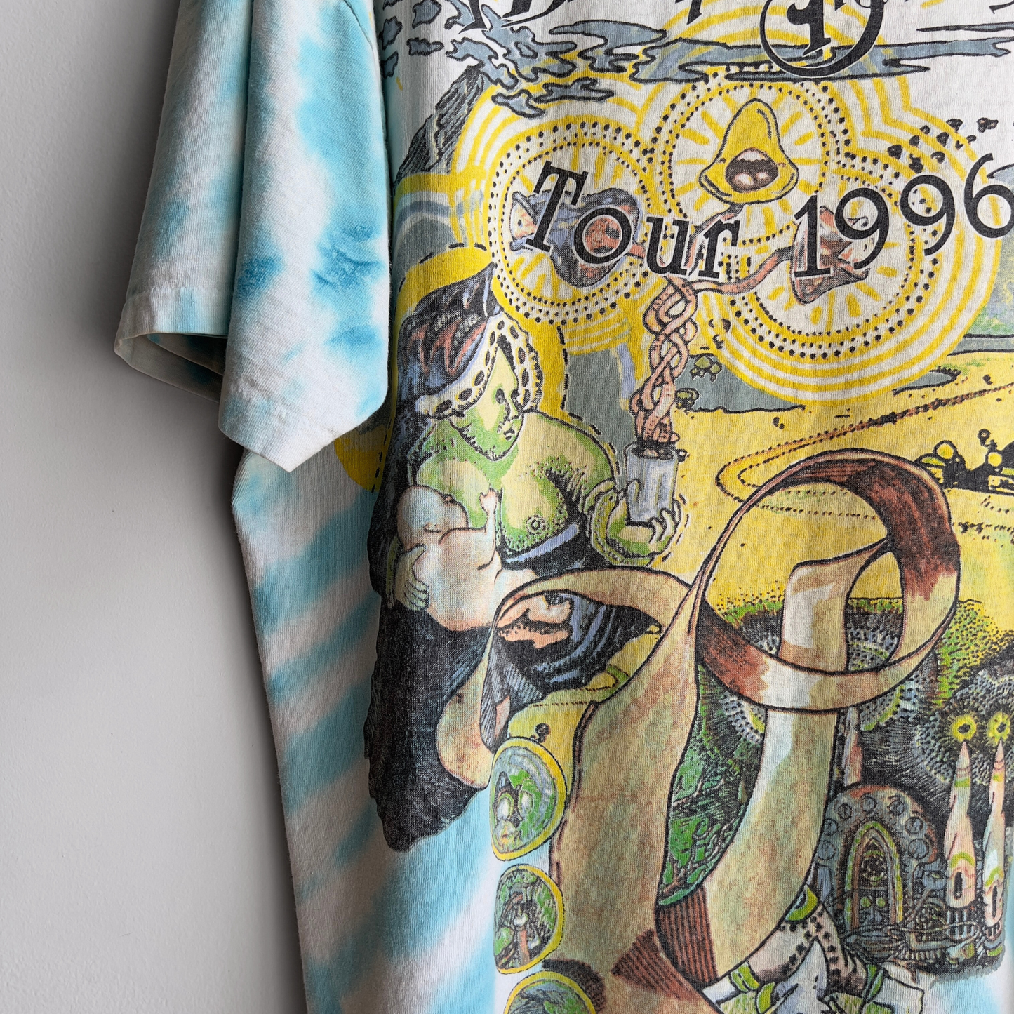 Vintage 1995 Allman Brother Band All Over Print Tie Dye Tour Tee  - Shop ThreadCount Vintage Co.