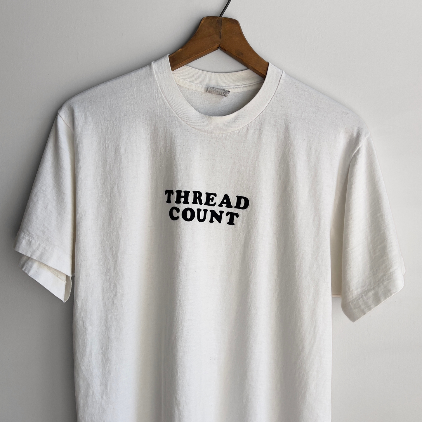 Vintage 1990s ThreadCount Store White Iron-On Tee  - Shop ThreadCount Vintage Co.